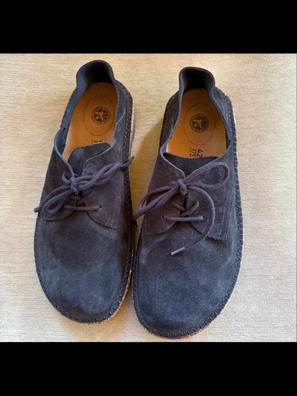 Birkenstock Men's Suede Lace-Up Loafers in Dark Gray